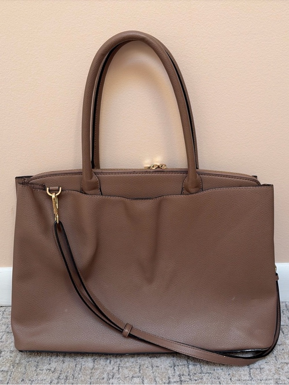 Taupe Laptop Bag / Purse